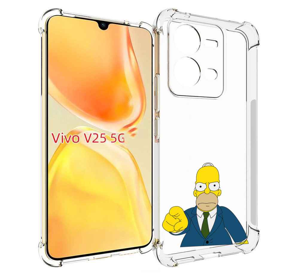 

Чехол MyPads гомер-злой для Vivo V25 5G / V25e, Прозрачный, Tocco