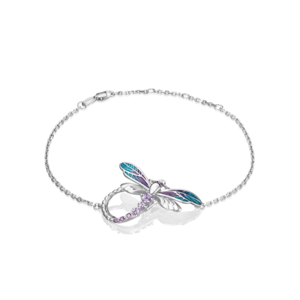 

Браслет из серебра с аметистом/эмалью р. 21 PLATINA jewelry 05-0689-00-203-0200-68, 05-0689-00-203-0200-68