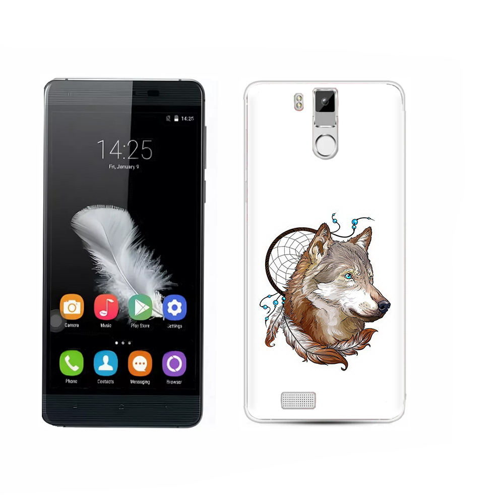 

Чехол MyPads Tocco для Oukitel K6000 Pro волк и ловец снов, Прозрачный, Tocco