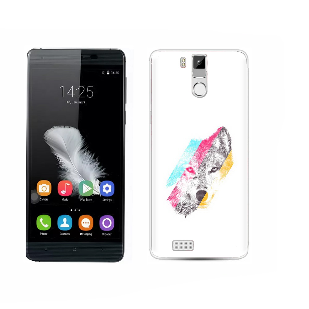 

Чехол MyPads Tocco для Oukitel K6000 Pro волк градиент, Прозрачный, Tocco