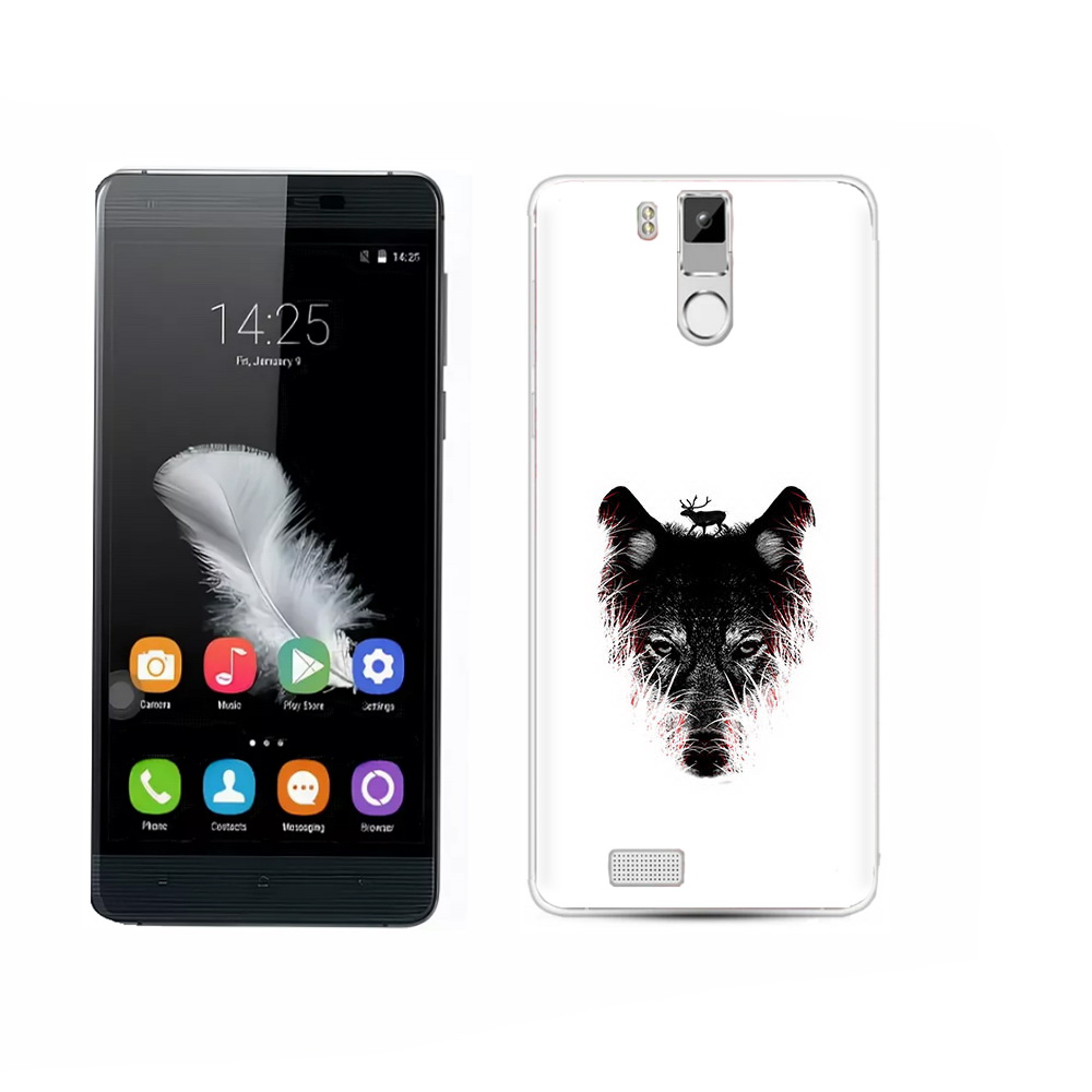 

Чехол MyPads Tocco для Oukitel K6000 Pro волк в траве, Прозрачный, Tocco