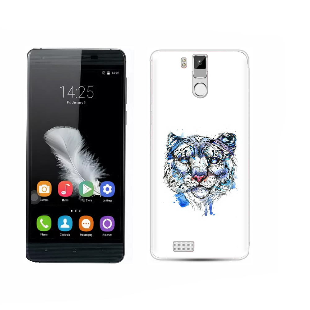 

Чехол MyPads Tocco для Oukitel K6000 Pro водяной тигр, Прозрачный, Tocco