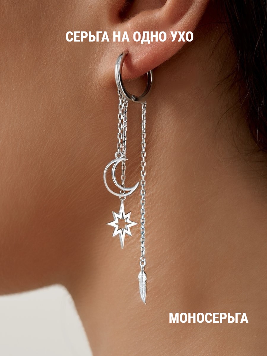 

Моносерьга из серебра SKAZKA Natali Romanovoi 39338, 39338