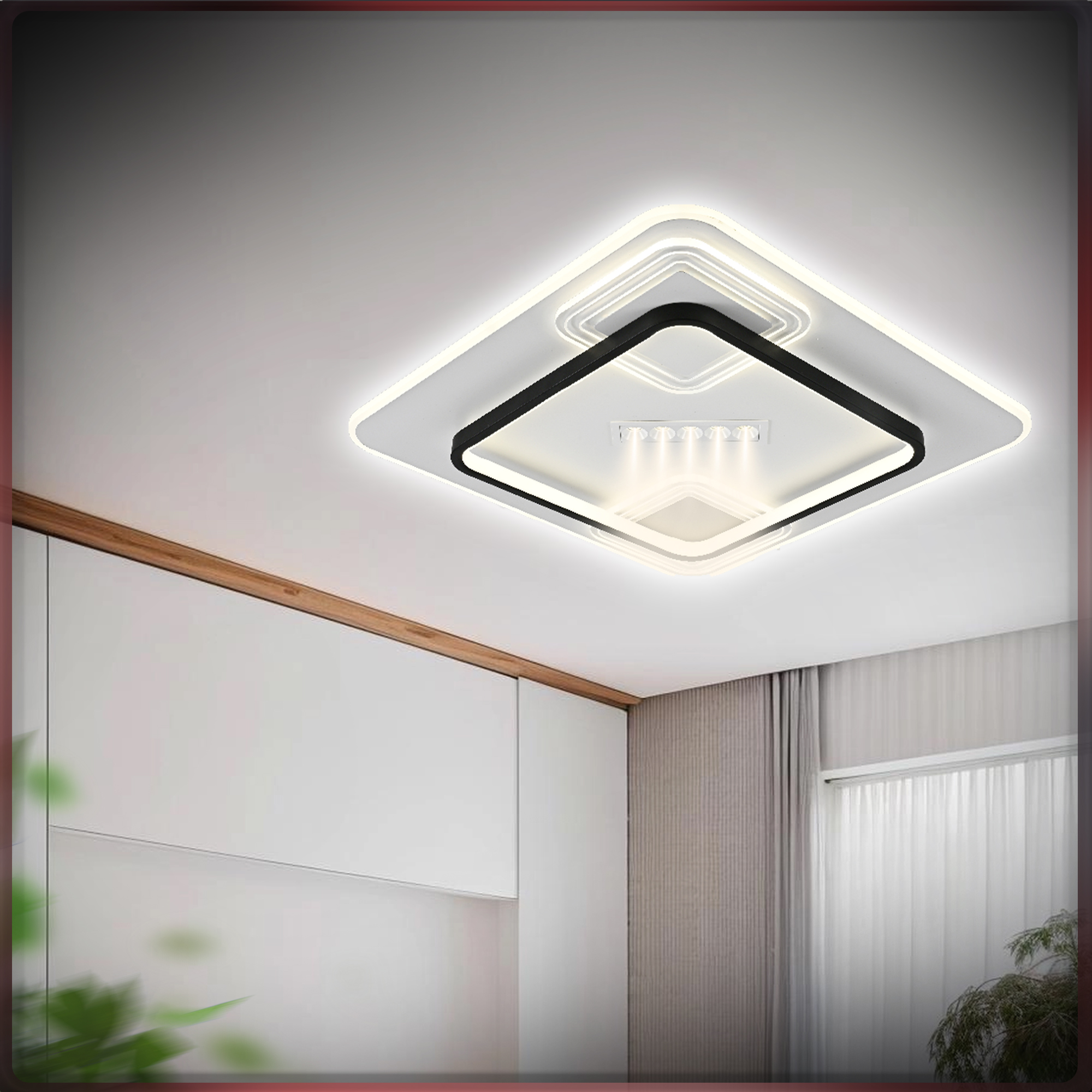 Светодиодная люстра Europa Lighting MX 10898 с пультом на 15 кв.м. в спальню