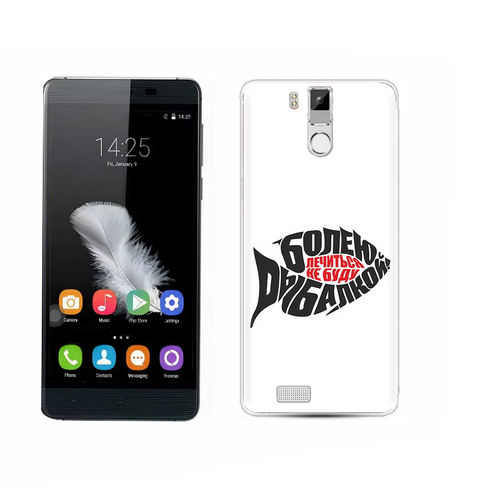

Чехол MyPads Tocco для Oukitel K6000 Pro болею рыбалкой, Прозрачный, Tocco