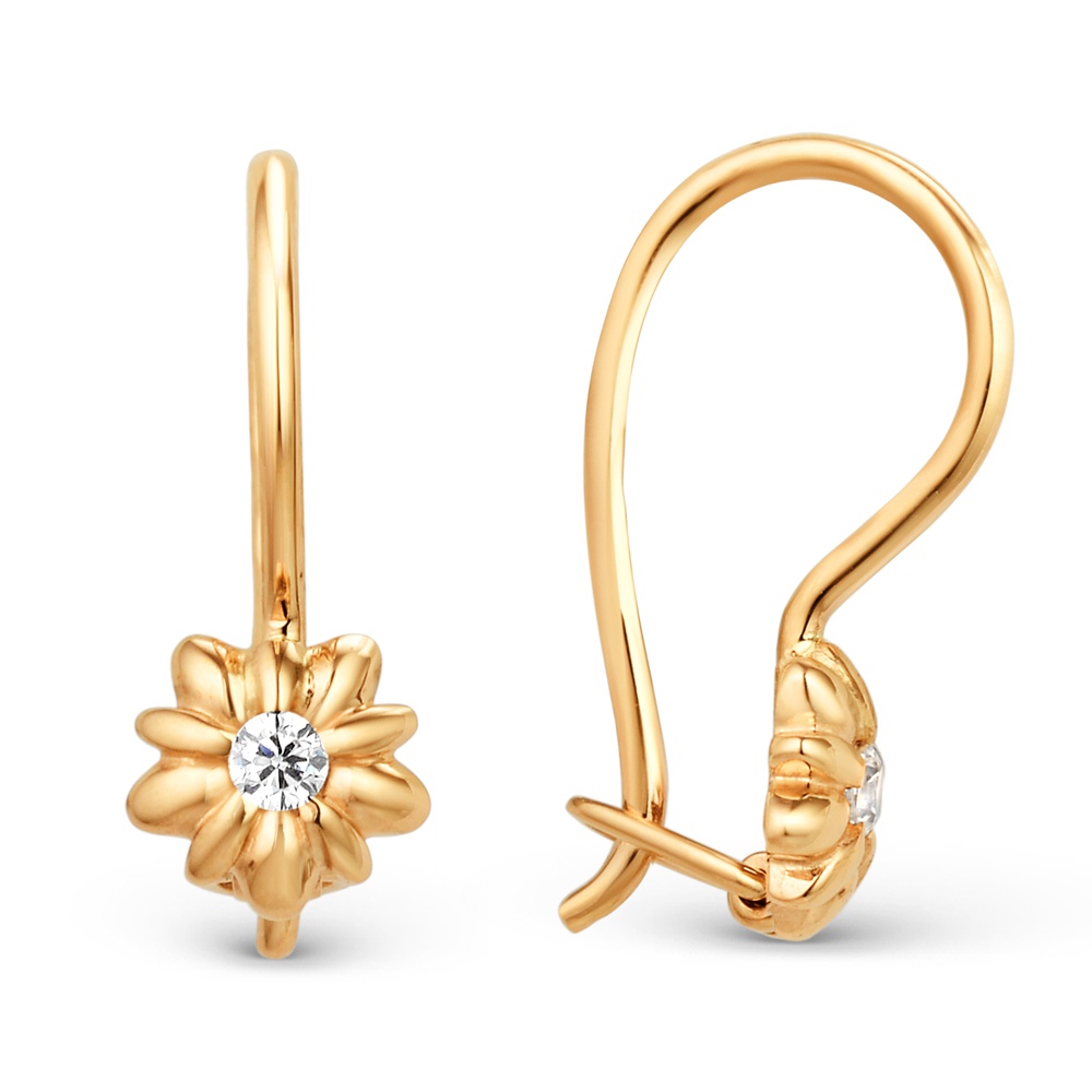 

Серьги из золота 585Gold 602002084, фианит, 602002084