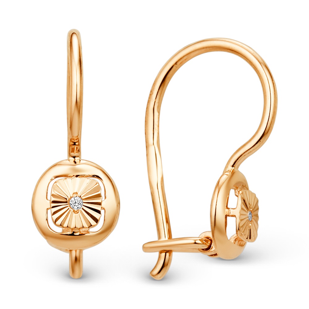 

Серьги из золота 585Gold 602002080, фианит, 602002080