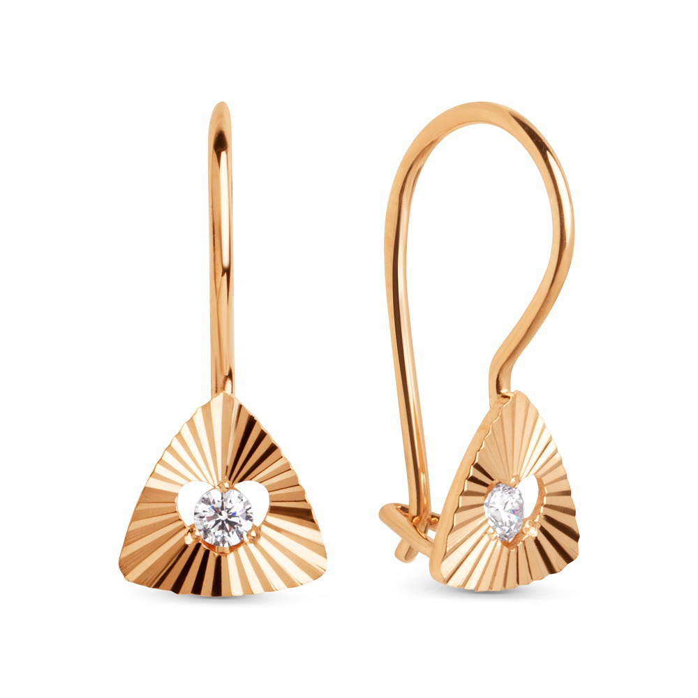 

Серьги из золота 585Gold 602002079, фианит, 602002079