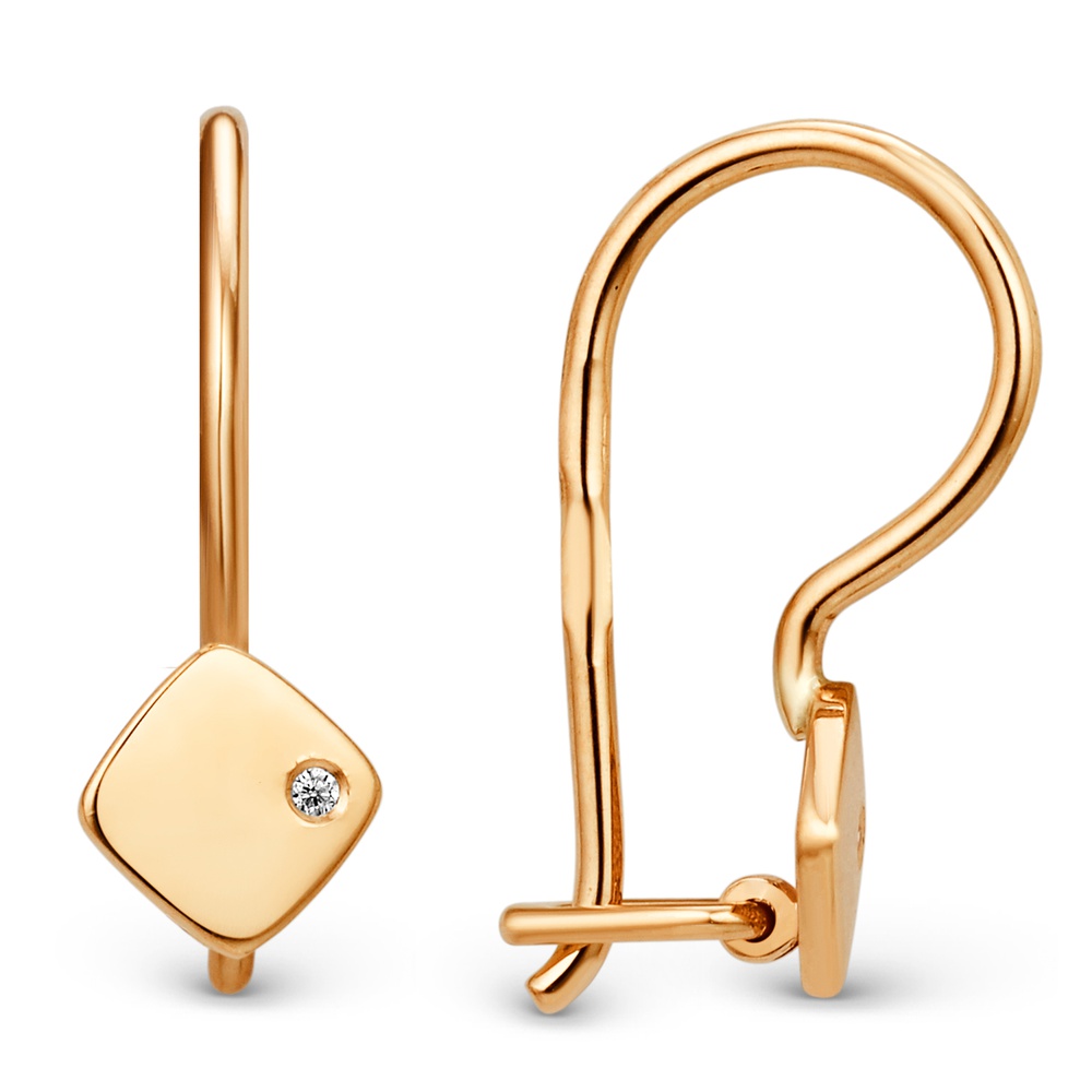 

Серьги из золота 585Gold 602002078, фианит, 602002078