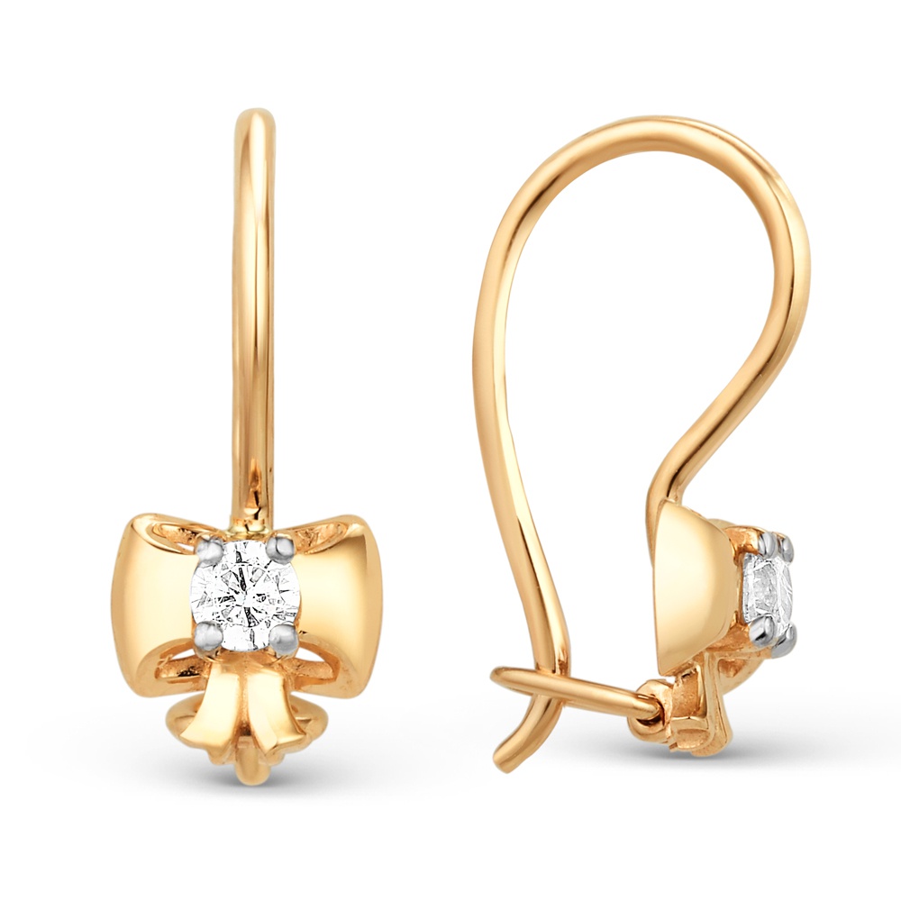 

Серьги из золота 585Gold 602002039, фианит, 602002039