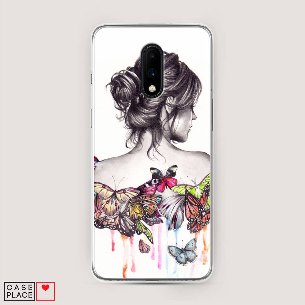 

Чехол Awog на OnePlus 7 / ВанПлас 7 "Девушка с бабочками", Коричневый, 150750-10