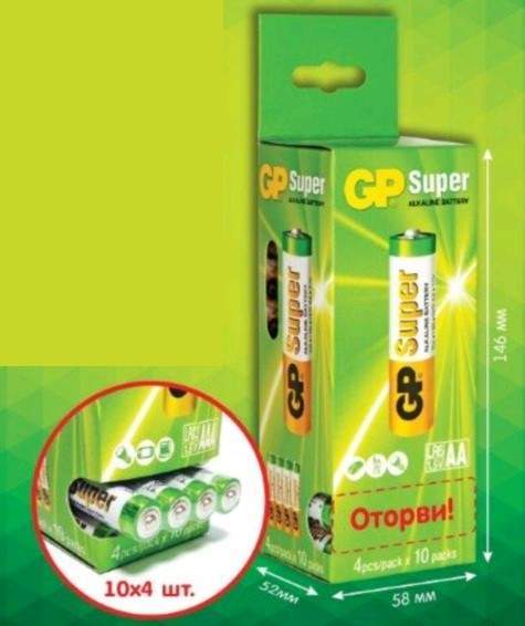 

Элемент питания Gp 24A Lr03/286 Блок40 (10Хшринк4) Антикризисная Упаковка