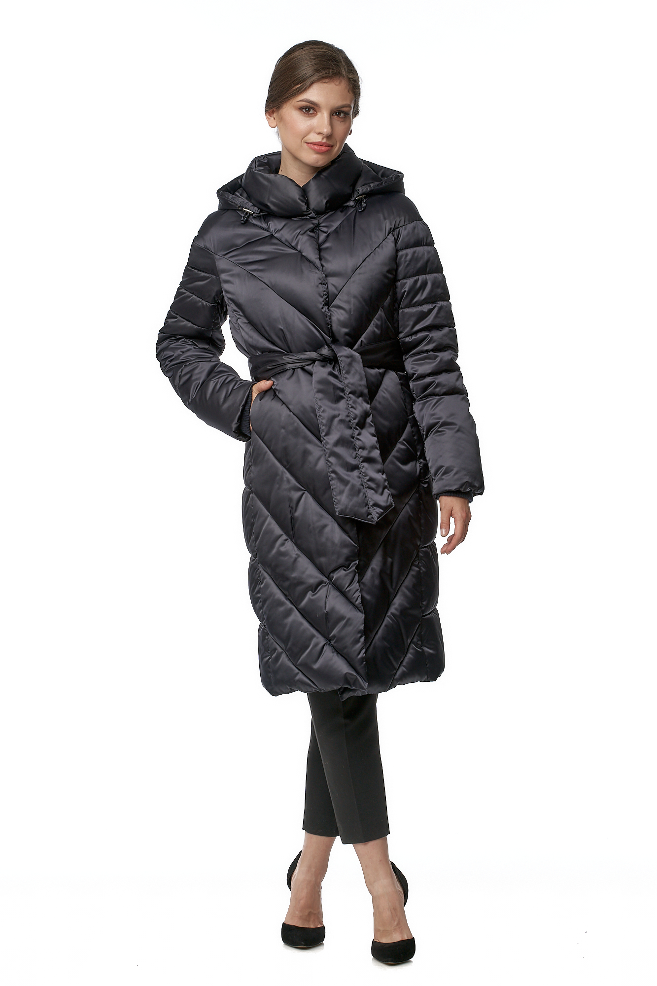 

Пальто женское МОСМЕХА 8017646 синее 44 RU, 8017646