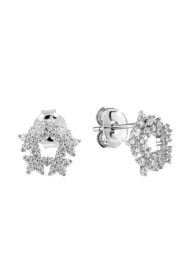 Серьги-пусеты из серебра с фианитом Kari Jewelry СЛ-839Л