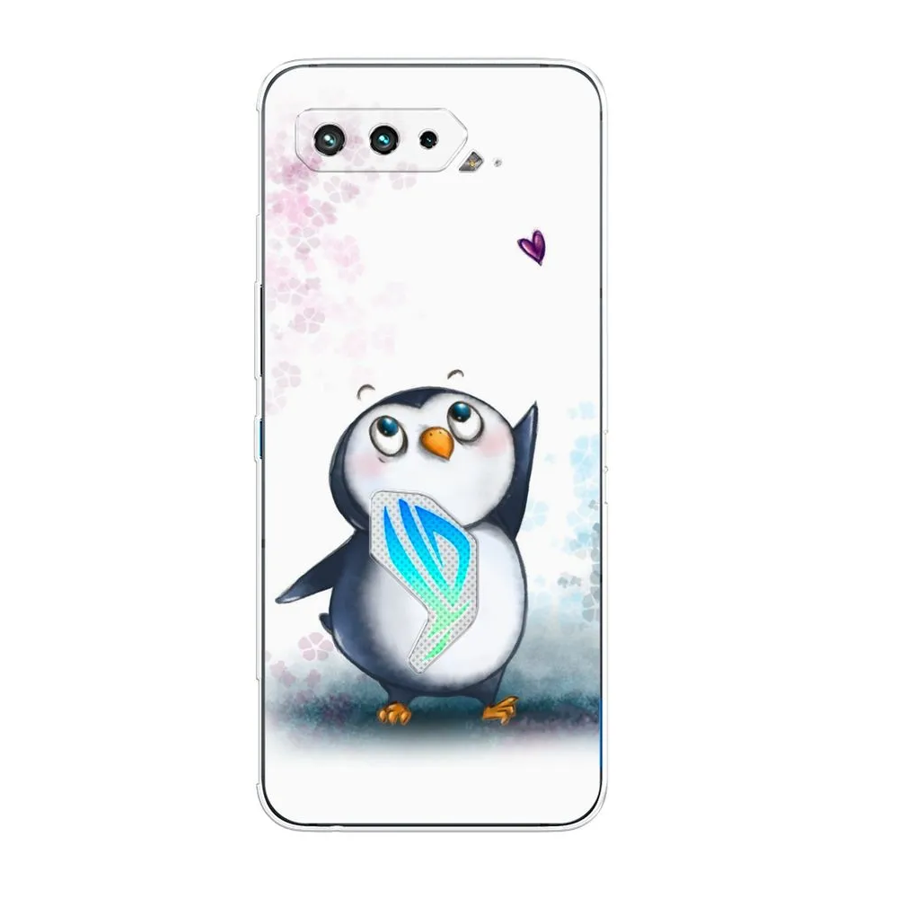 

Силиконовый чехол Awog "Пингвин и сердечко" для Asus ROG Phone 6, Прозрачный, 44650-1