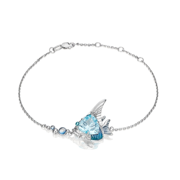 

Браслет из серебра с эмалью/топазом р. 21 PLATINA jewelry 05-0678-00-201-0200-69, 05-0678-00-201-0200-69