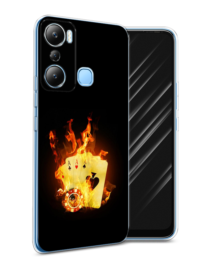 

Чехол Awog на Infinix HOT 20i "Горящие карты", Черный;оранжевый, 3102950-9