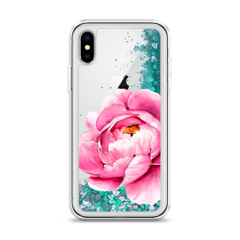 

Жидкий чехол с блестками "Прекрасный пион" на Apple iPhone X (10), 11095-1