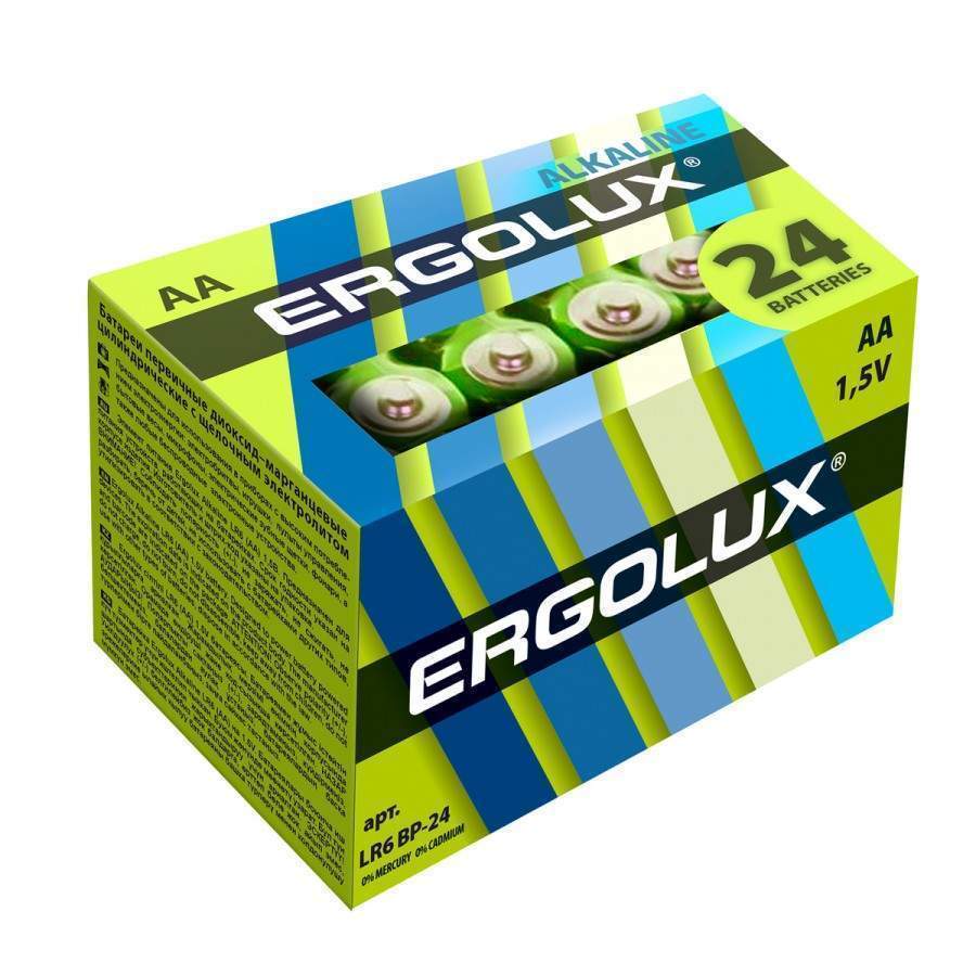 Элемент питания Ergolux LR6/316 БОКС24 NEW (арт. 765478) пластиковый чайник ergolux