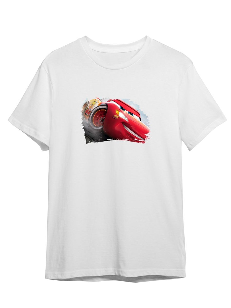 фото Футболка унисекс сувенирshop тачки/cars/молния маккуин 8 белая xs