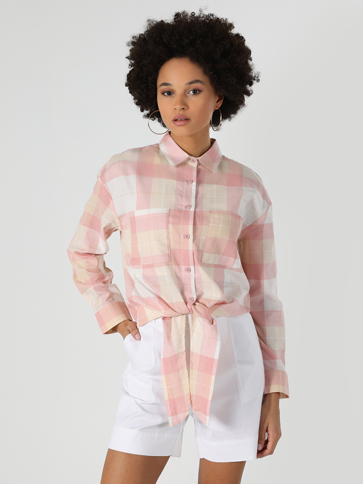 Рубашка женская Colin's CL1063375_Q1.V1 розовая XS