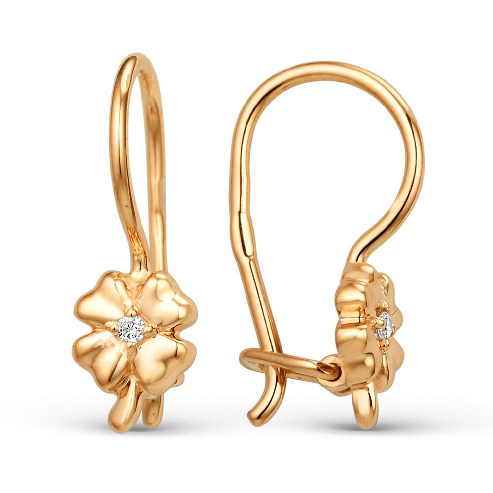 

Серьги из золота 585Gold 602002038, фианит, 602002038