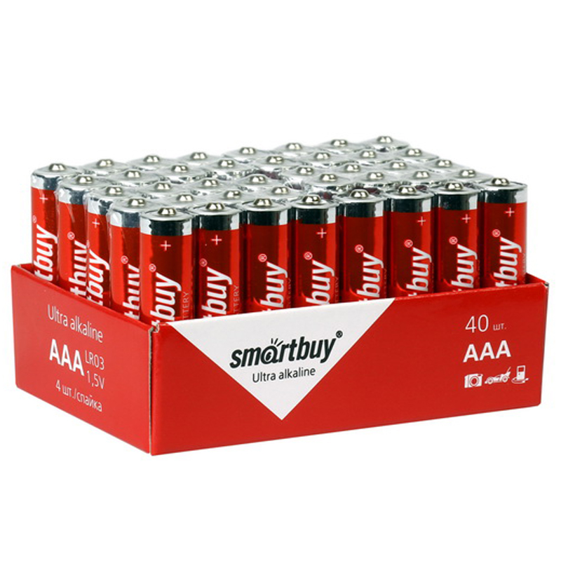 Батарейка SmartBuy AAA (LR03) алкалиновая, OS40 (арт. 291049)