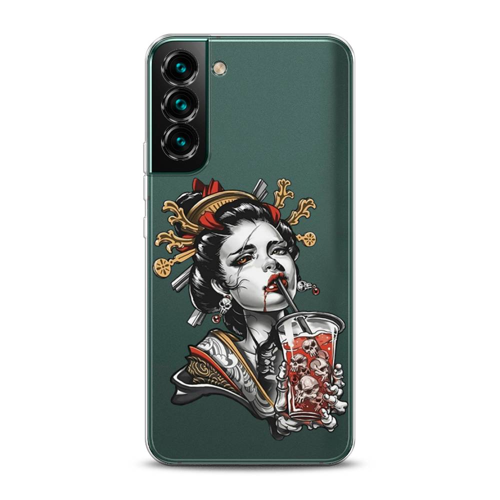 

Чехол на Samsung Galaxy S22 "Опасная гейша", Красный;черный;серый, 2103850-4