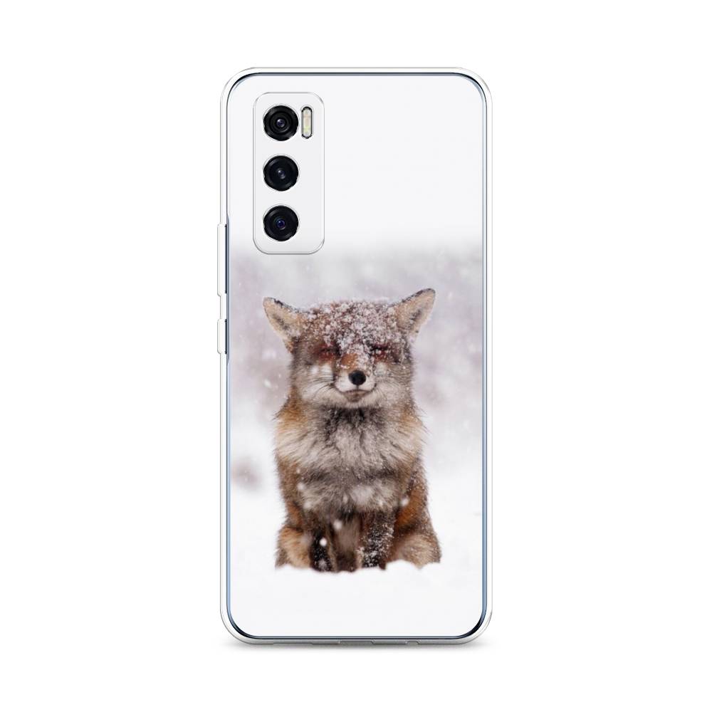

Чехол на Vivo V20 SE "Зимняя лиса", Белый;серый;коричневый, 263550-1