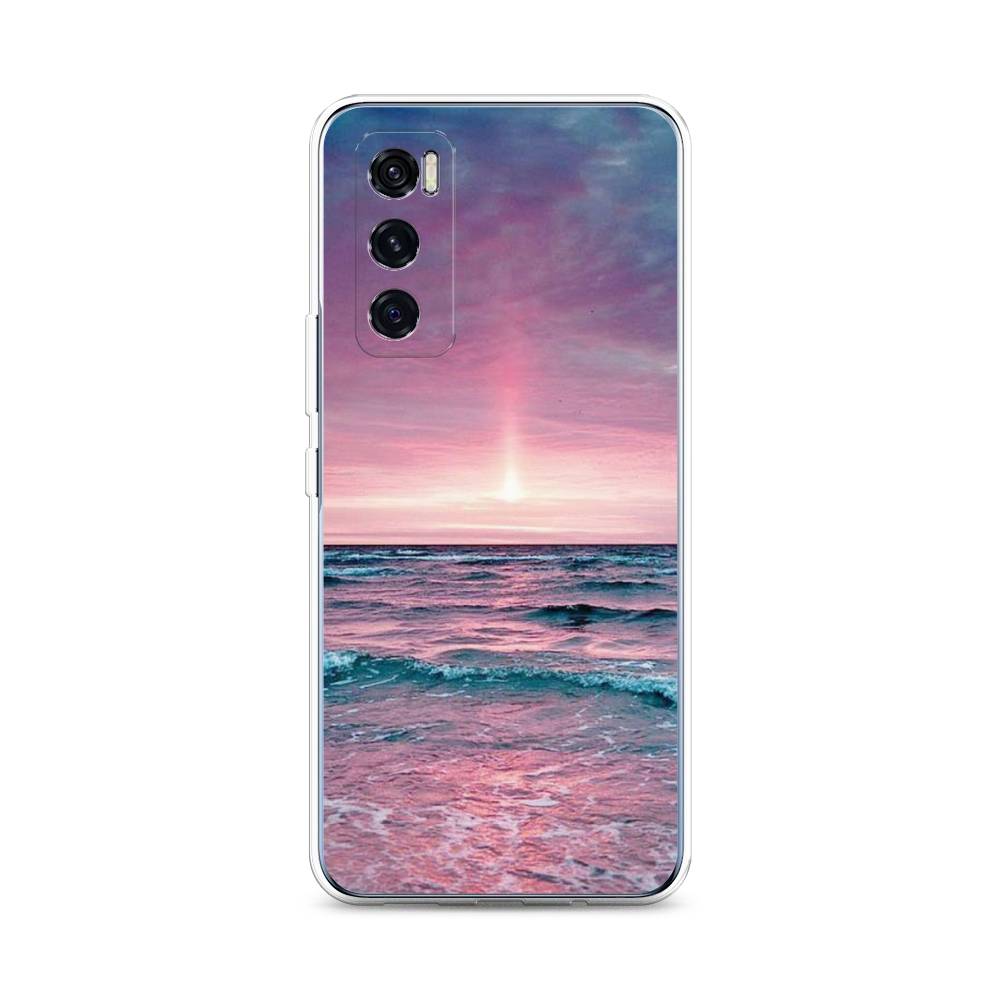 

Чехол на Vivo V20 SE "Восход 3", Розовый;голубой, 263550-2