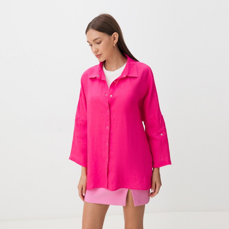 

Рубашка женская Maison David BLN922 розовая M, Розовый, BLN922