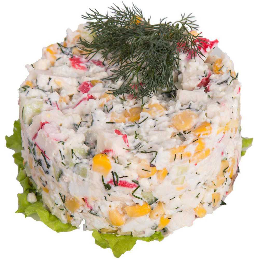 

Салат Киты еды с крабовыми палочками