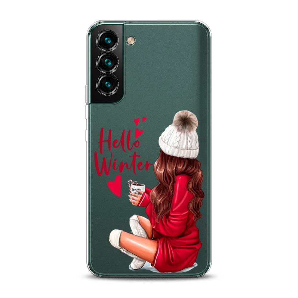 

Чехол на Samsung Galaxy S22 "Hello winter", Красный;белый;коричневый, 2103850-5