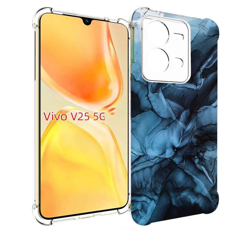 

Чехол MyPads голубой дымок для Vivo V25 5G / V25e, Прозрачный, Tocco