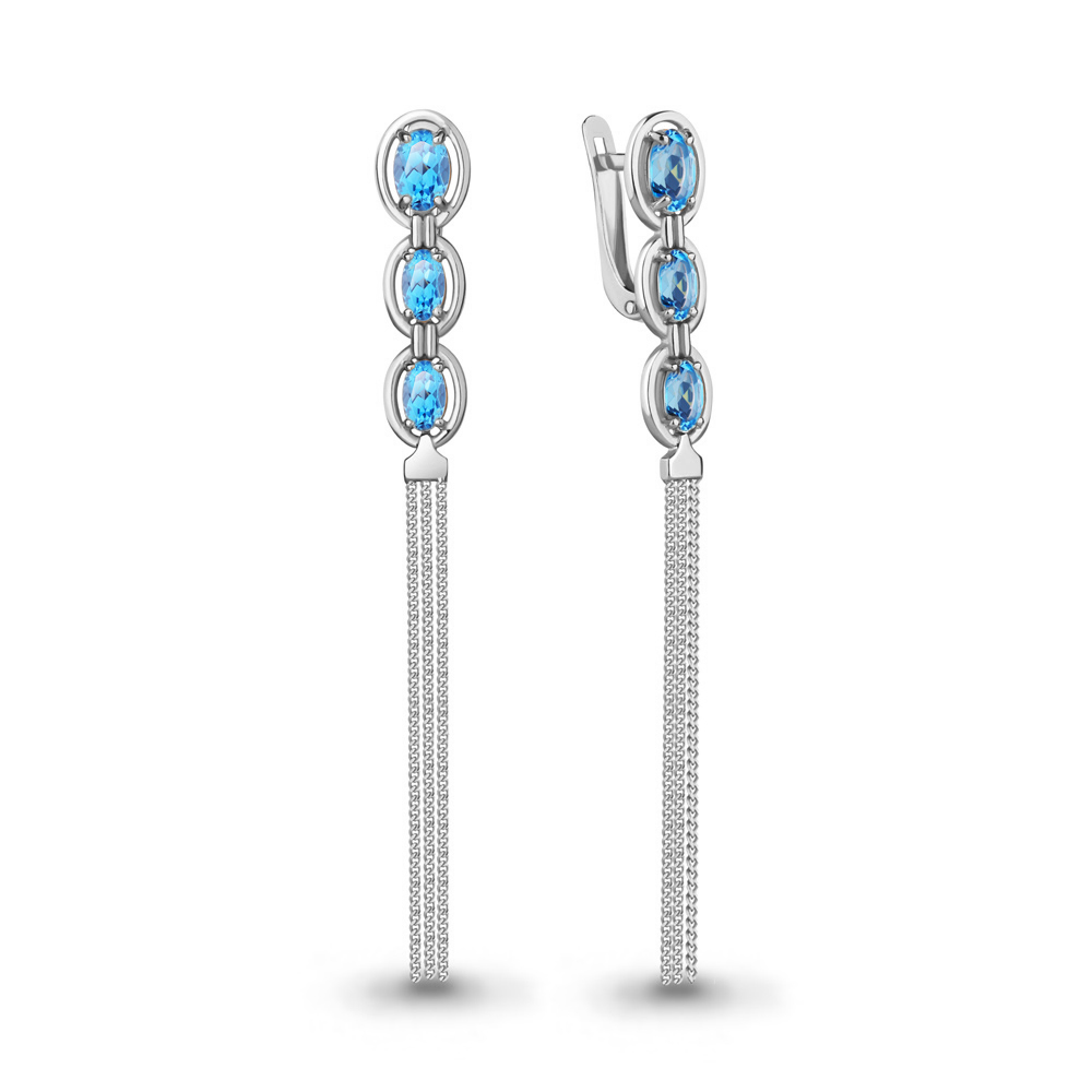 

Серьги из серебра с топазом Aquamarine Aquamarine 4757705_925_р, 4757705_925_р