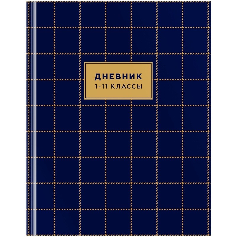 

Дневник универсальный ArtSpace Узоры Check and tweed матовая ламинация 40 листов, Синий