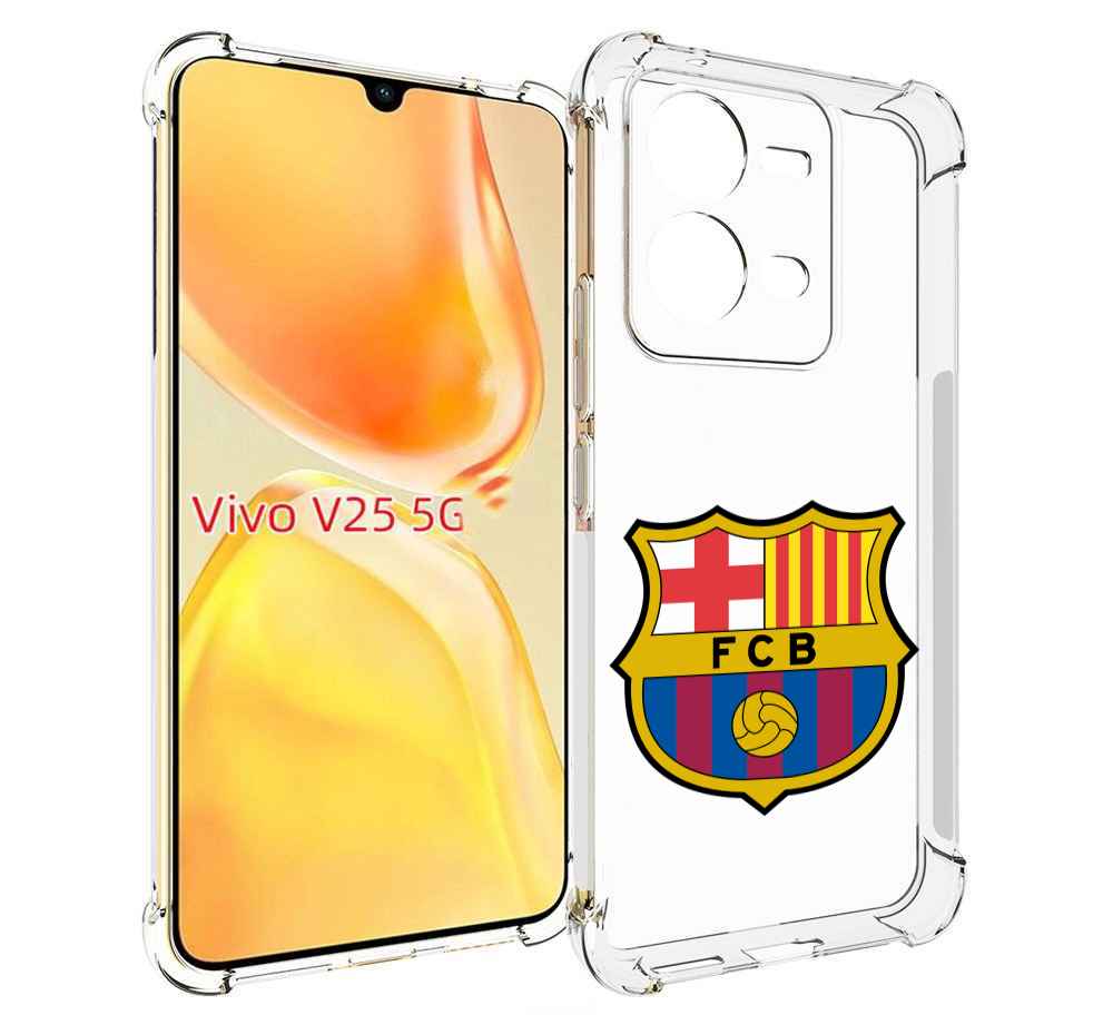 

Чехол MyPads ФК FCB Барселона для Vivo V25 5G / V25e, Прозрачный, Tocco