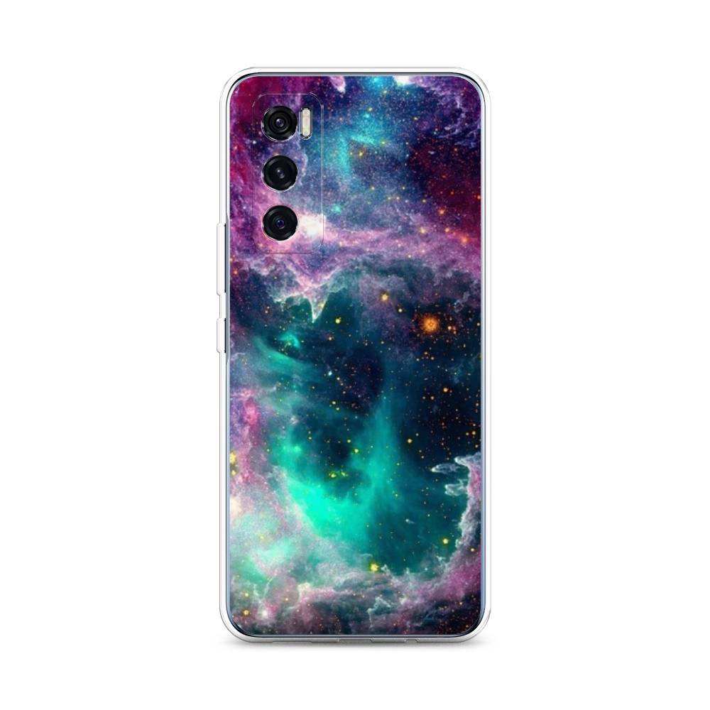 

Чехол на Vivo V20 SE "Звездные облака", Розовый;бежевый, 263550-2