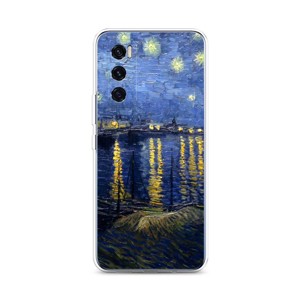 

Чехол на Vivo V20 SE "Звездная ночь над Роной", Синий;желтый, 263550-4