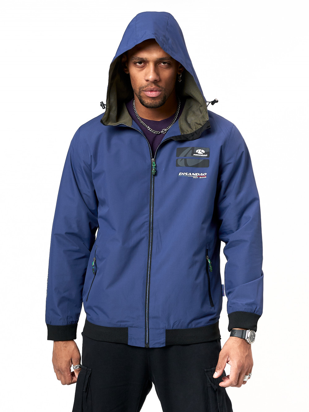 

Спортивная ветровка мужская NoBrand AD662 синяя XXL, AD662