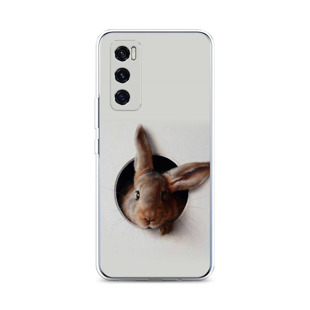 

Чехол на Vivo V20 SE "Любопытный кролик", Серый;коричневый, 263550-1
