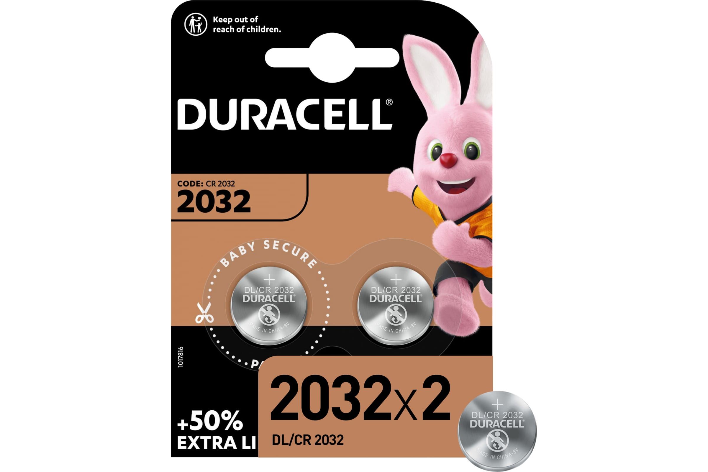 

Duracell Specialty литиевая батарейка типа таблетка 2032, 3 V, DL2032/ DURACELL