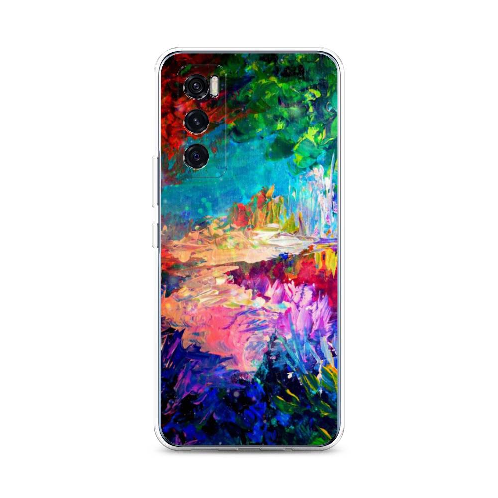 

Чехол на Vivo V20 SE "Лес-гуашь", Синий;розовый;зеленый, 263550-4
