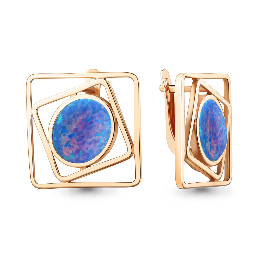 

Серьги из серебра с опалом искусственным Aquamarine Aquamarine 4756397_925_з, 4756397_925_з