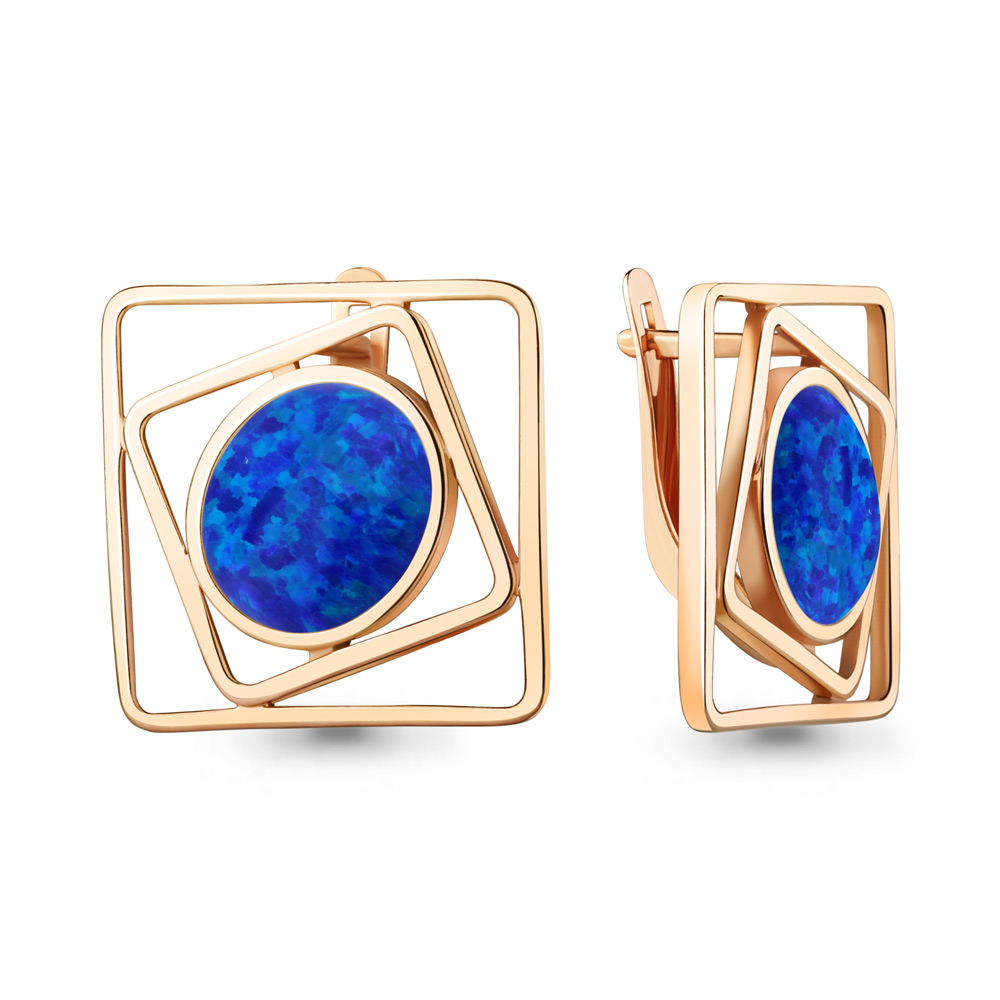 

Серьги из серебра с опалом искусственным Aquamarine Aquamarine 4756395_925_з, 4756395_925_з