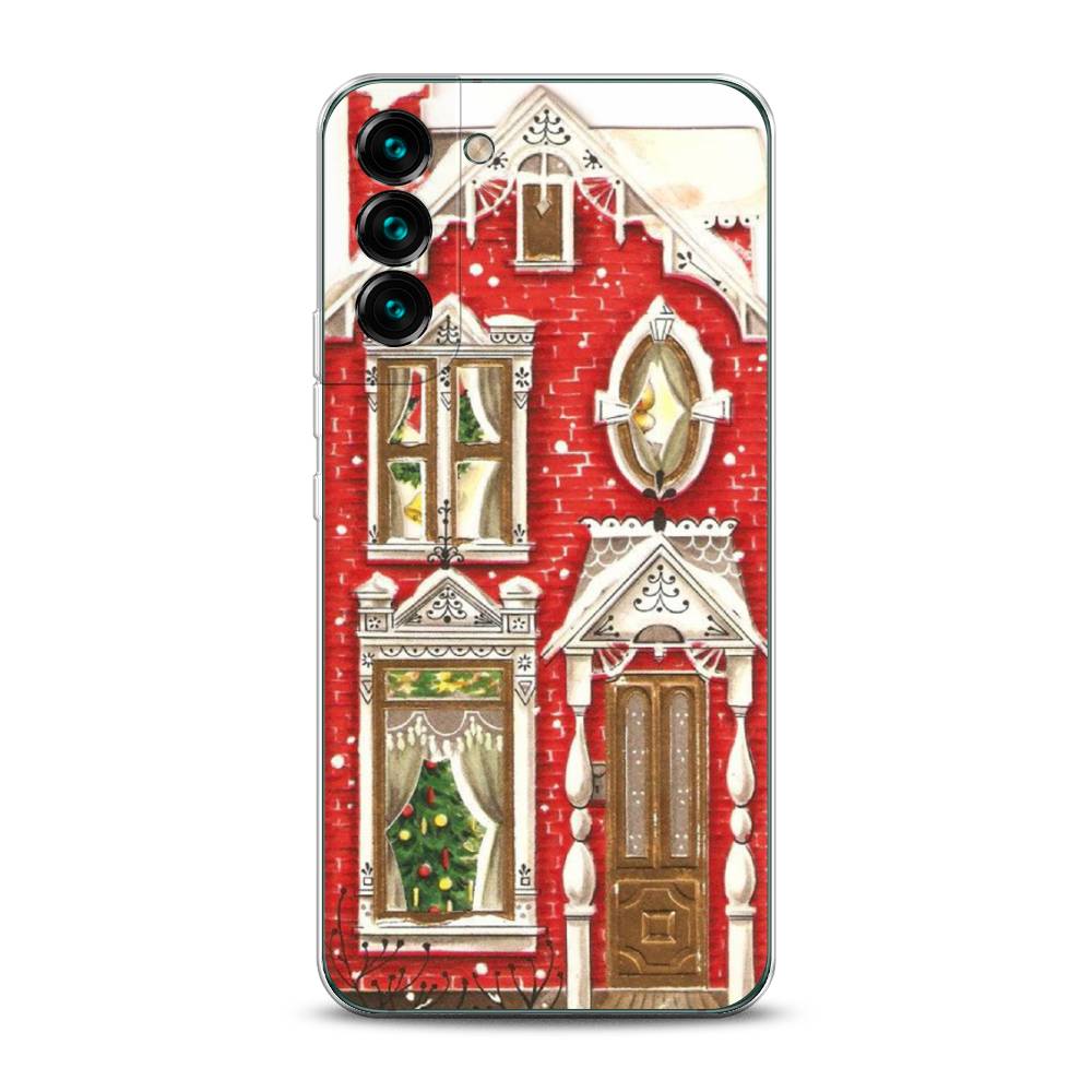 

Чехол на Samsung Galaxy S22 "Пряничный домик", Белый;красный;зеленый, 2103850-5