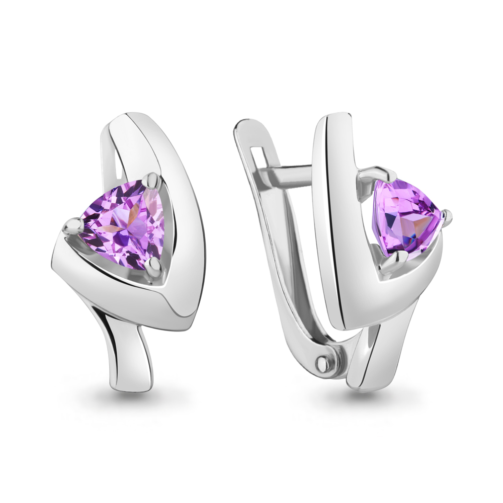 

Серьги из серебра с аметистом Aquamarine Aquamarine 4755504_925_р, 4755504_925_р