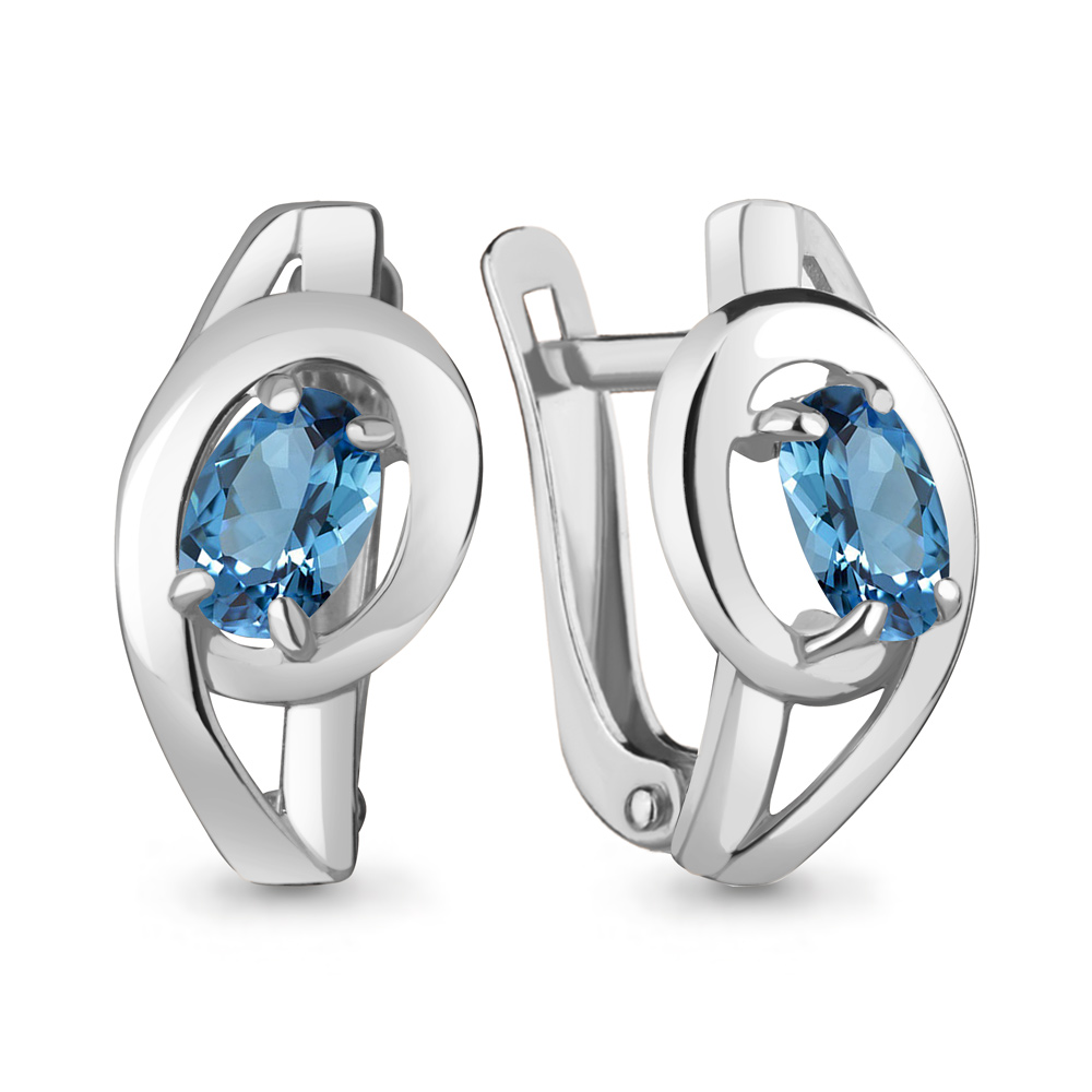 

Серьги из серебра с топазом Aquamarine Aquamarine 4754805_925_р, 4754805_925_р