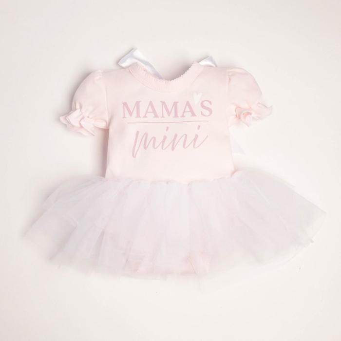 

Боди с юбкой Крошка Я "Mama's mini" рост 80-86 см, Розовый