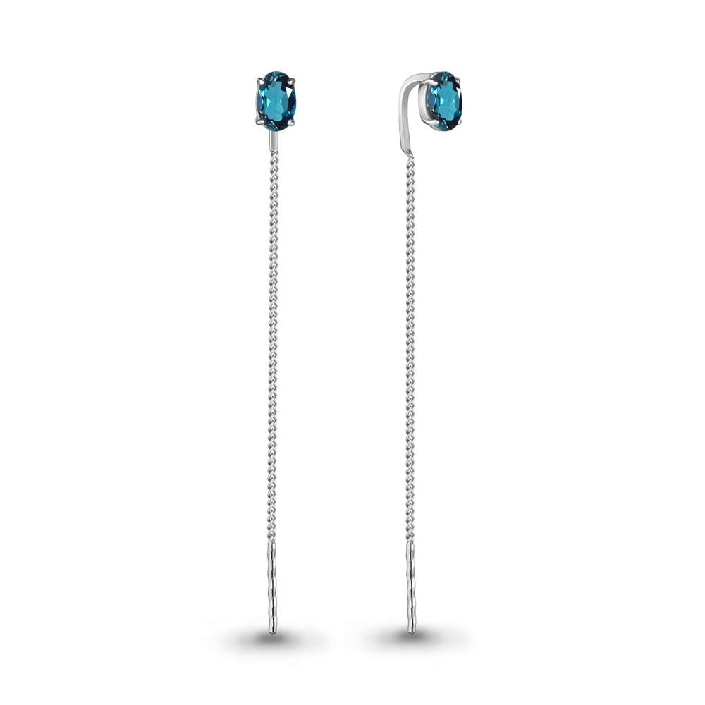 

Серьги из серебра с топазом Aquamarine Aquamarine 4753808_925_р, 4753808_925_р